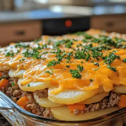 In the realm of comfort food, few dishes evoke the same warmth and nostalgia as a hearty casserole. These one-dish wonders have a special place in family gatherings and weeknight dinners, serving not just as sustenance but as a means to bring loved ones together. The Flavor-Packed Hamburger Potato Casserole is a quintessential example of this culinary tradition, combining rich flavors and easy preparation into a satisfying meal that pleases both the palate and the spirit.