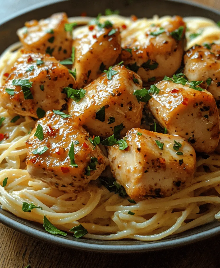 Garlic Butter Chicken Bites with Creamy Parmesan Pasta is a dish that tantalizes the taste buds with its rich flavors and comforting textures. This delightful combination of tender chicken bites bathed in a luscious garlic butter sauce served alongside creamy, cheesy pasta is sure to become a favorite in your household. As a versatile recipe, it can effortlessly transition from a casual weeknight dinner to a lavish weekend gathering, impressing family and friends alike.