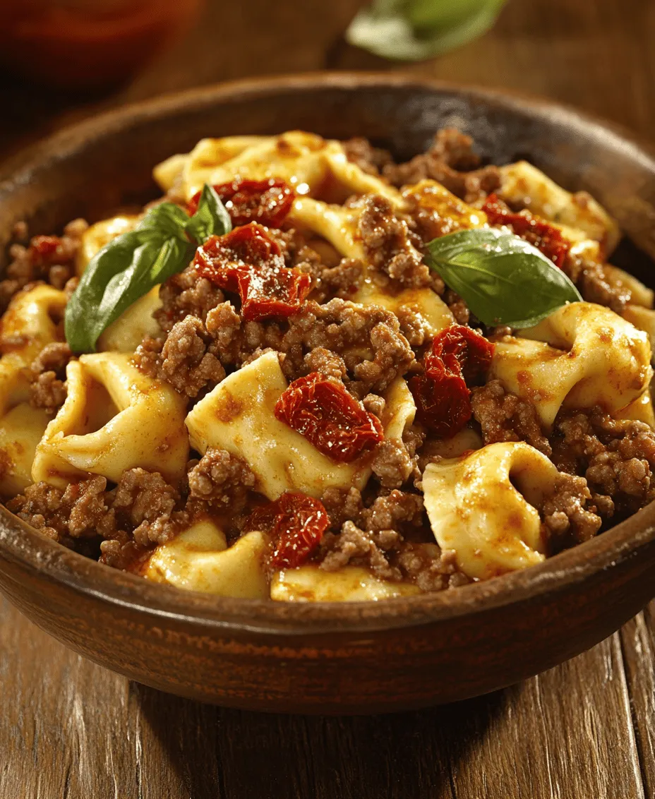 If you are on the lookout for a dish that combines rich flavors, comforting textures, and an easy preparation method, look no further than the Savory Beef & Parmesan Tortellini Delight. This recipe brings together the wholesome goodness of pasta and the heartiness of ground beef, topped with a luscious blend of cheeses that guarantees to please your palate.