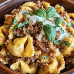 If you are on the lookout for a dish that combines rich flavors, comforting textures, and an easy preparation method, look no further than the Savory Beef & Parmesan Tortellini Delight. This recipe brings together the wholesome goodness of pasta and the heartiness of ground beef, topped with a luscious blend of cheeses that guarantees to please your palate.