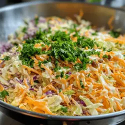 Coleslaw is a classic dish that has stood the test of time, becoming a beloved staple in various cuisines around the world. This refreshing salad, primarily made from finely shredded raw cabbage, often includes a variety of additional ingredients such as carrots, onions, and a creamy dressing. Its versatility makes it a perfect accompaniment for a wide range of occasions, from summer barbecues and family picnics to potlucks and holiday gatherings. The satisfying combination of textures—crunchy vegetables enveloped in a creamy dressing—makes coleslaw not just a side dish, but a delightful addition to any meal.