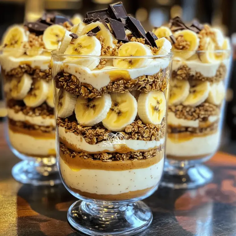 If you're looking for a dessert that perfectly balances indulgence with a touch of wholesome goodness, the Peanut Butter Banana Bliss Trifle is just the treat you need. This delightful dessert features layers of creamy peanut butter, luscious bananas, and a hint of sweetness, making it a favorite among both children and adults. The combination of flavors creates a harmonious blend that is both satisfying and refreshing, ensuring it stands out at any gathering.