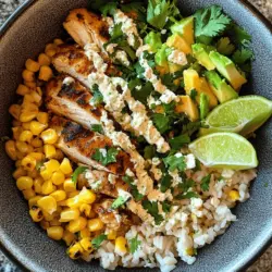 Discover the vibrant flavors and textures of the Street Corn Chicken Rice Bowl, a delightful fusion dish that brings the essence of street food to your kitchen. This savory recipe combines tender chicken thighs, sweet corn, creamy avocado, and zesty lime, all resting on a bed of fluffy rice. Perfect for a weeknight dinner or a weekend gathering, this bowl is not only delicious but also visually appealing, making it a feast for the senses. In this article, we will explore the origins of street corn, the health benefits of the ingredients, and provide a step-by-step guide to creating this satisfying meal.