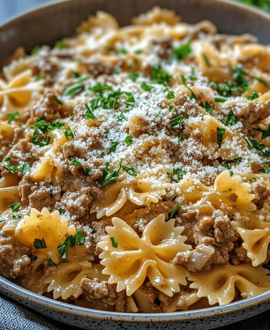 Creamy Beef and Bowtie Pasta is the epitome of comfort food, combining rich flavors and hearty ingredients into a dish that warms both the heart and the stomach. This dish is not only easy to prepare but also incredibly satisfying, making it a go-to recipe for busy weeknights or special gatherings. The creamy sauce envelops the bowtie pasta and tender beef, creating a delightful harmony of flavors that is sure to please everyone at the dinner table.