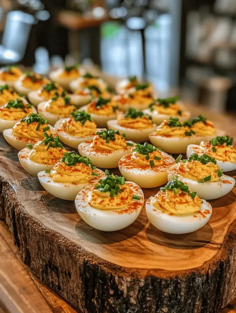 Deviled eggs are a timeless classic that has secured their place in appetizers across countless gatherings, from casual barbecues to elegant holiday dinners. This simple yet delicious dish is a staple at potlucks, picnics, and family celebrations, embodying a perfect balance of creaminess and flavor that appeals to a wide range of palates. The beauty of deviled eggs lies in their versatility; they can be easily customized to suit personal tastes and dietary needs, making them a beloved choice for both hosts and guests alike.