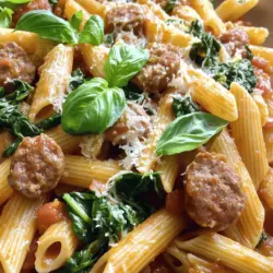 In the world of culinary delights, few dishes can match the comforting embrace of pasta. Among the myriad of pasta recipes, the "Sausage & Spinach Tomato Pasta Delight" stands out as a vibrant and satisfying meal that encapsulates the essence of home-cooked goodness. This dish masterfully combines the savory richness of Italian sausage, the fresh, earthy notes of spinach, and the bright acidity of tomatoes, creating a symphony of flavors that