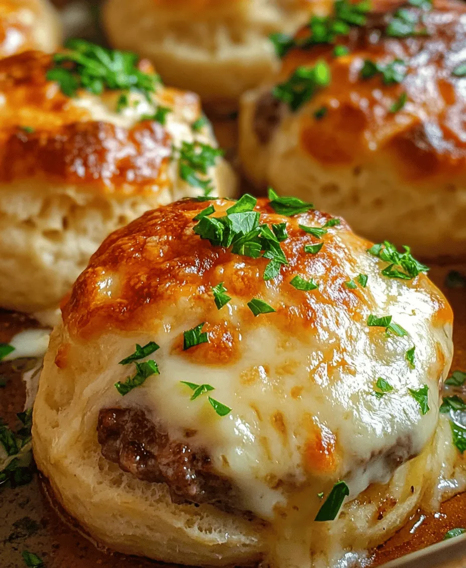 Garlic Parmesan Cheeseburger Bombs are a delectable twist on the classic cheeseburger that takes your taste buds on a flavorful journey. These savory bites feature juicy ground beef mixed with creamy mozzarella and sharp Parmesan cheese, all encased in a golden biscuit dough. Perfect for game day, family gatherings, or a casual weeknight dinner, these bombs are not only delicious but also incredibly easy to make.