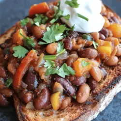 Looking for a hearty breakfast that is both flavorful and nutritious? Savory Spiced Beans on Toast is the perfect dish to start your day. This delightful meal not only tantalizes your taste buds but also packs a nutritional punch that keeps you energized throughout the morning. With its rich blend of spices and wholesome ingredients, this recipe is an excellent choice for anyone seeking a healthy yet satisfying breakfast option.