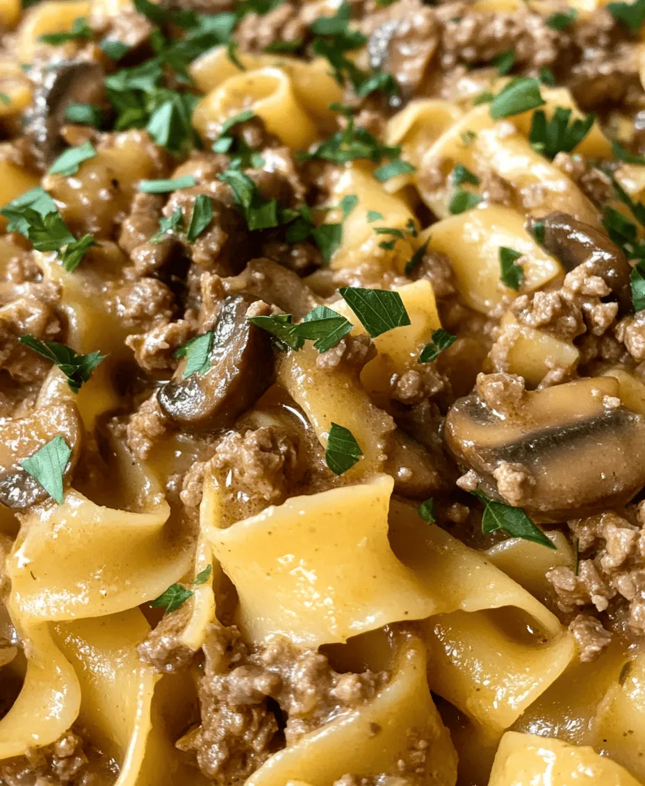 Ground beef stroganoff is a hearty, comforting dish that has cemented its place in the pantheon of comfort food cuisine. This classic recipe combines succulent beef with rich cream sauce, creating a dish that is both satisfying and indulgent. It evokes feelings of warmth and nostalgia, often reminding one of cozy family dinners or a simple yet delightful meal after a long day.