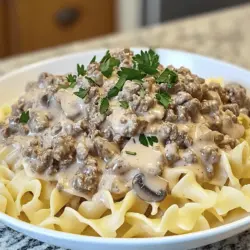 Ground beef stroganoff is a hearty, comforting dish that has cemented its place in the pantheon of comfort food cuisine. This classic recipe combines succulent beef with rich cream sauce, creating a dish that is both satisfying and indulgent. It evokes feelings of warmth and nostalgia, often reminding one of cozy family dinners or a simple yet delightful meal after a long day.