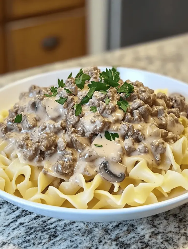 Ground beef stroganoff is a hearty, comforting dish that has cemented its place in the pantheon of comfort food cuisine. This classic recipe combines succulent beef with rich cream sauce, creating a dish that is both satisfying and indulgent. It evokes feelings of warmth and nostalgia, often reminding one of cozy family dinners or a simple yet delightful meal after a long day.