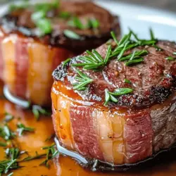 Indulging in a perfectly cooked steak is one of life's simple pleasures. The Bacon-Wrapped Filet Mignon Delight is an exquisite dish that combines rich flavors and a touch of elegance, making it the perfect choice for special occasions or a comforting dinner at home. This dish is not just about the steak; it's about the experience of savoring each bite, the aroma that fills your kitchen, and the satisfaction of sharing a gourmet meal with loved ones.