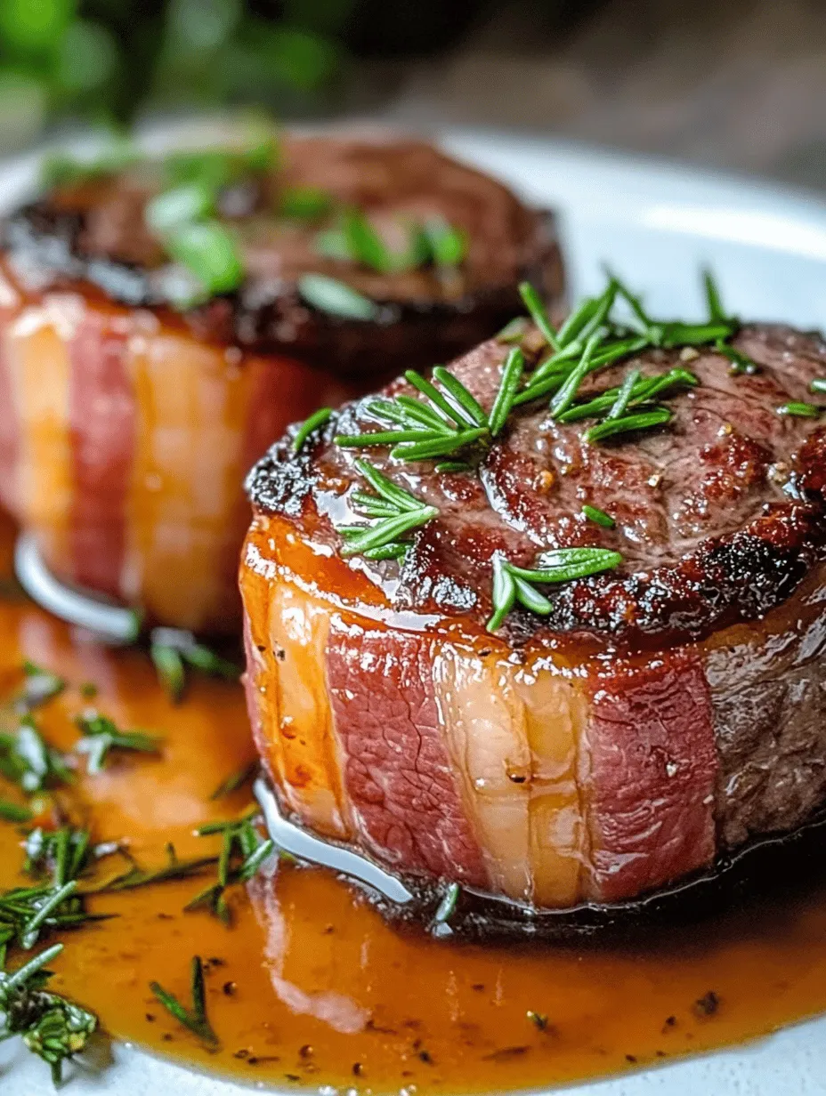 Indulging in a perfectly cooked steak is one of life's simple pleasures. The Bacon-Wrapped Filet Mignon Delight is an exquisite dish that combines rich flavors and a touch of elegance, making it the perfect choice for special occasions or a comforting dinner at home. This dish is not just about the steak; it's about the experience of savoring each bite, the aroma that fills your kitchen, and the satisfaction of sharing a gourmet meal with loved ones.