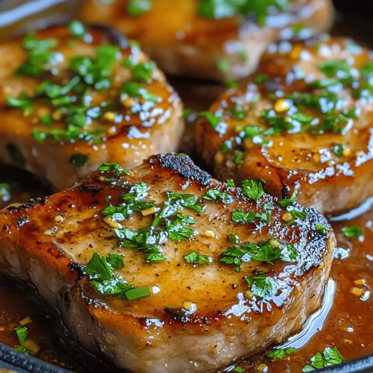 If you’re on the lookout for a delightful dinner option that effortlessly balances flavor and simplicity, look no further than Sweet Honey Garlic Pork Chops. This recipe has gained popularity for its mouthwatering combination of sweet, savory, and aromatic elements, making it a favorite among families and food enthusiasts alike. The standout ingredients—honey, soy sauce, and garlic—work harmoniously to create a glaze that caramelizes beautifully during cooking, resulting in tender, juicy pork chops that are bursting with flavor.