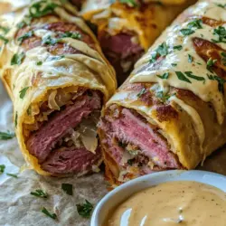 Understanding the joy of comfort food often leads us to discover unique recipes that bring layers of flavor and satisfaction to our plates. One such dish is the Pastrami Paradise Rolls, a delightful twist on traditional pastrami sandwiches. These rolls combine the savory richness of pastrami with the tangy crunch of sauerkraut, enveloped in a warm whole wheat tortilla and grilled to perfection. The result is a handheld feast that is not only satisfying but also full of taste and texture.