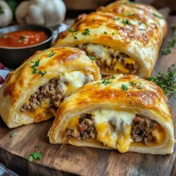 Stromboli, a delicious rolled sandwich hailing from Italian-American cuisine, has become a go-to comfort food for many. This versatile dish, typically filled with various meats, cheeses, and vegetables, is not only easy to prepare but also incredibly satisfying. It embodies the essence of a hearty meal, making it perfect for gatherings, family dinners, or a cozy night in. Among the myriad of variations, one stands out for its gooey cheese and savory filling: the Cheesy Beef Stromboli Delight.