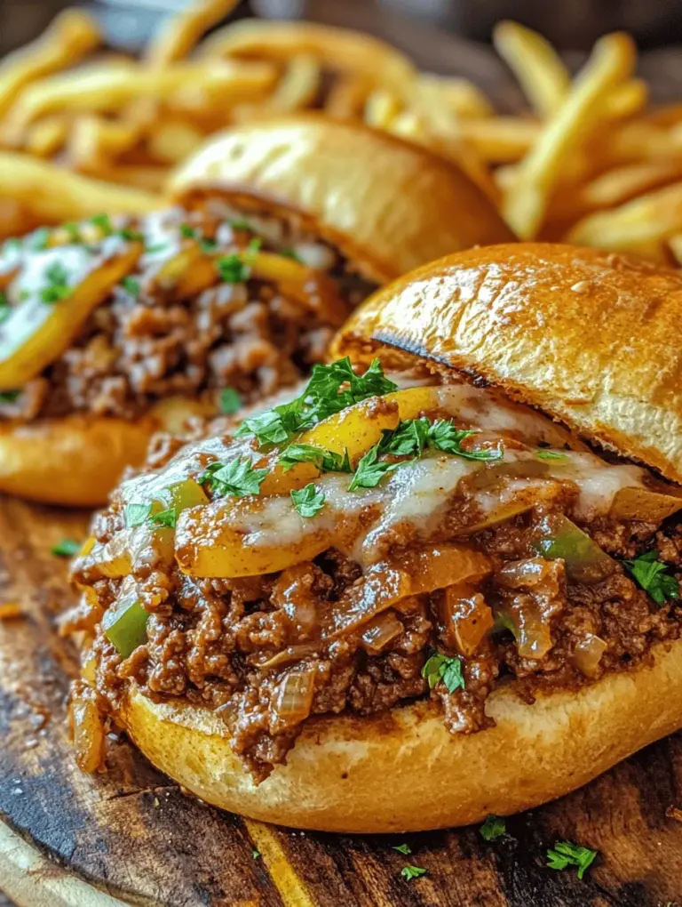 To appreciate the Philly Cheesesteak Sloppy Joe fully, it's essential to understand the origins of its components. The Philly cheesesteak is a culinary icon that originated in Philadelphia in the early 20th century. This iconic sandwich was born from the creativity of Pat and Harry Olivieri, who first served thinly sliced ribeye steak with sautéed onions on a hoagie roll. Over the years, the cheesesteak evolved, incorporating different toppings such as cheese—typically Cheez Whiz, provolone, or American—and peppers, eventually becoming a staple of Philadelphia's culinary scene.