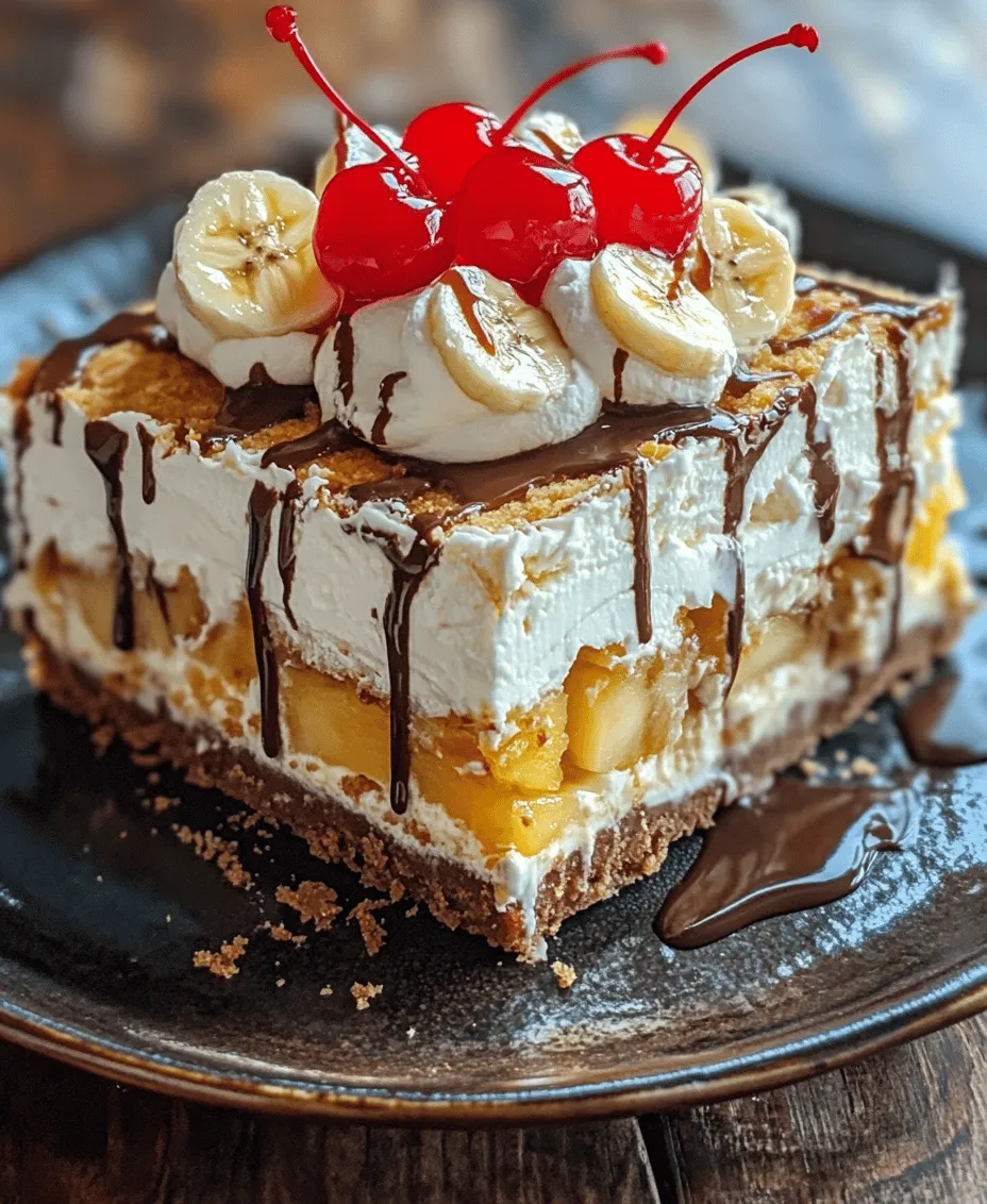 The Delectable No-Bake Banana Split Cake is a delightful dessert that captures the essence of summer with its light, creamy layers and the classic flavors of a beloved banana split. This no-bake cake is not only a feast for the eyes but also a treat for the taste buds, making it a favorite among dessert lovers of all ages. In a world where time is often of the essence, the appeal of no-bake desserts has never been more pronounced. They offer the pleasure of indulgent flavors without the need for an oven, allowing you to whip up a delicious treat in no time.