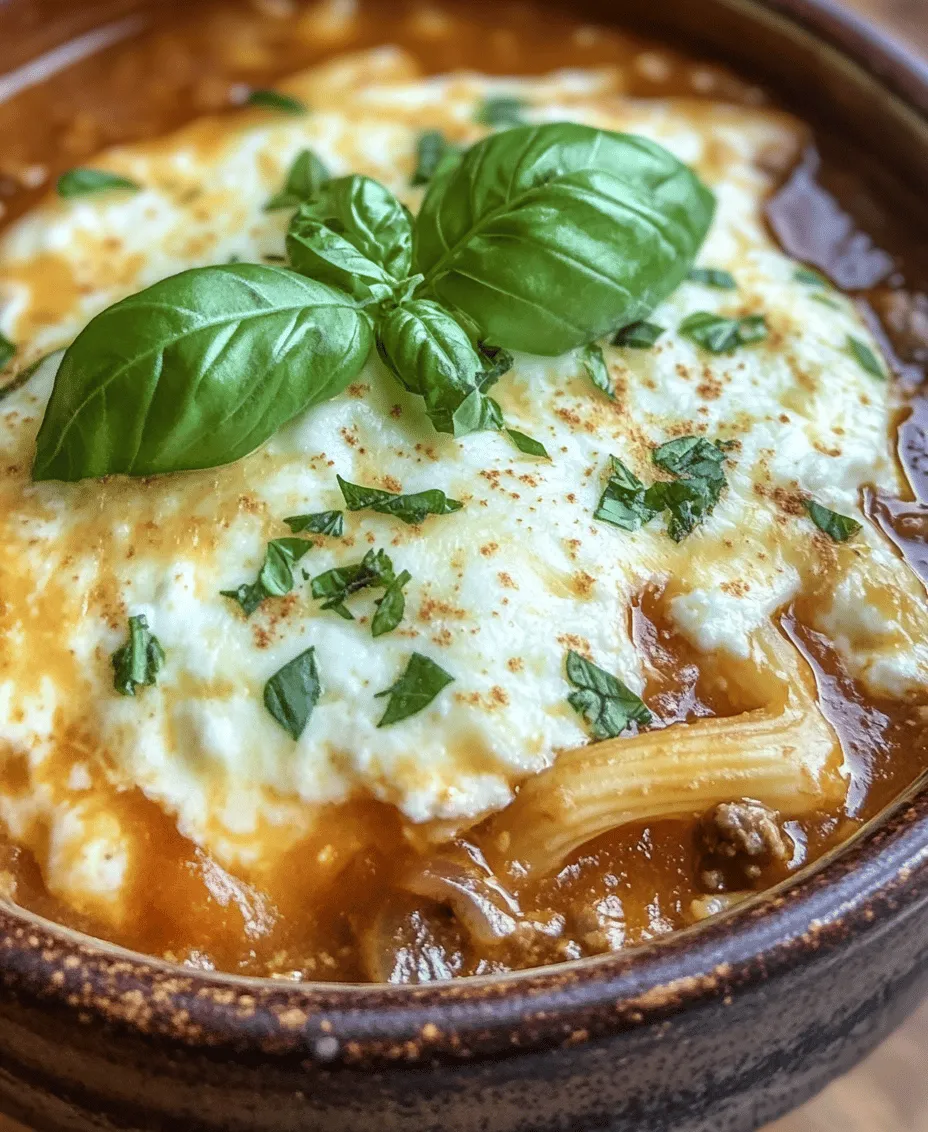 Every great recipe begins with quality ingredients, and Lasagna Soup Delight is no exception. Let’s take a closer look at the core components that come together to create this flavorful dish.