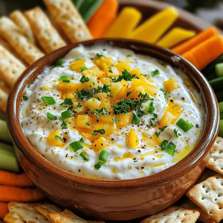 If you’re looking for a crowd-pleasing appetizer that never fails to impress, look no further than the Million Dollar Cream Cheese Garlic Dip. This luscious dip is the perfect blend of creamy textures and bold flavors, making it an ideal addition to any gathering, from casual game nights to elegant parties. Its universal appeal lies in its versatility: you can serve it with crunchy vegetables, crispy chips, or even spread it on toasted bread. No matter the occasion, this dip is sure to make an impression, leaving guests clamoring for the recipe.