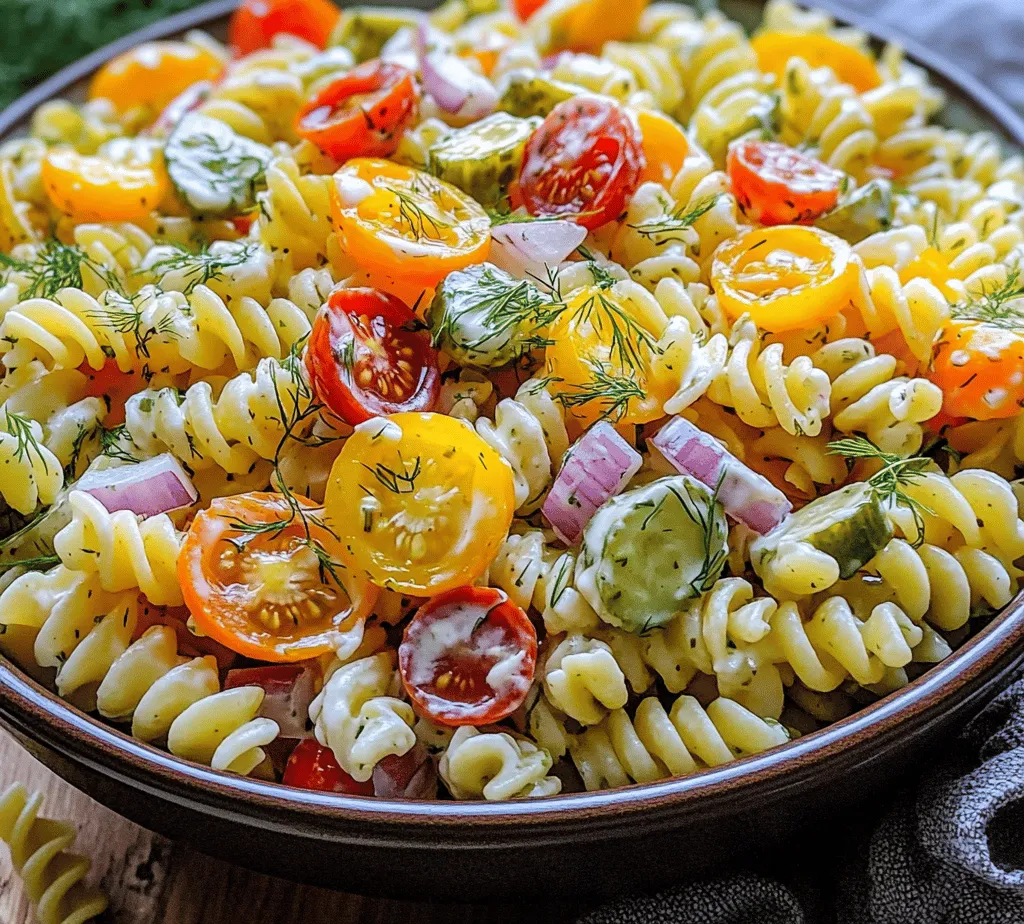 Pasta salads have long been a cherished staple in the world of culinary delights, known for their versatility and ease of preparation. Perfect for gatherings, potlucks, and sun-soaked barbecues, these dishes offer a satisfying blend of flavors and textures that appeal to a wide audience. Among the myriad of pasta salad variations, Dill Pickle Pasta Salad stands out as a unique and flavorful option, bringing a delightful crunch and a tangy twist that enlivens the palate.