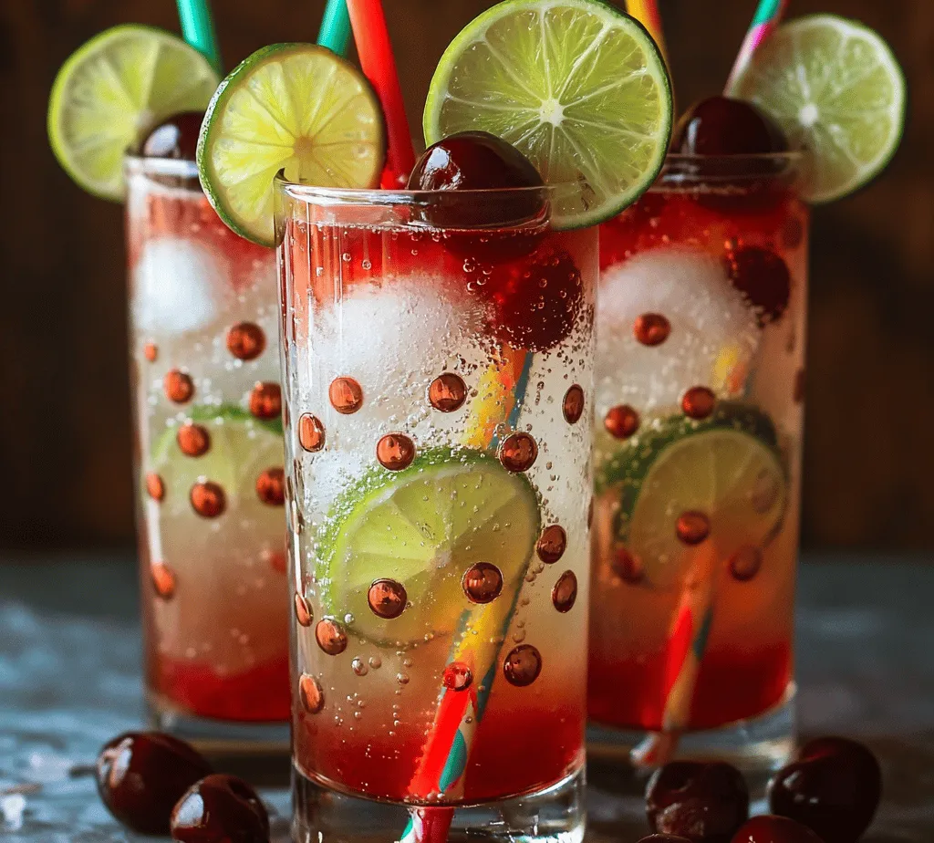 Cherries are the star of our Cherry Limeade Splash. Known for their sweet and slightly tart flavor, these delightful fruits provide a deep, rich color and natural sweetness to the beverage. When choosing cherries, opt for the freshest, plumpest ones you can find. Look for cherries that are bright in color, firm to the touch, and free from blemishes or soft spots.