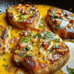 Are you ready to elevate your dinner game? The dish we're about to dive into—Savory Pork Chops with Creamy Bacon Pan Sauce—is a true culinary delight that brings a burst of flavor to your table. Imagine succulent, juicy pork chops seared to perfection, complemented by a rich and creamy sauce that boasts the irresistible taste of crispy bacon. This recipe is not just about satisfying your hunger; it's an experience that will tantalize your taste buds and impress your family or guests.