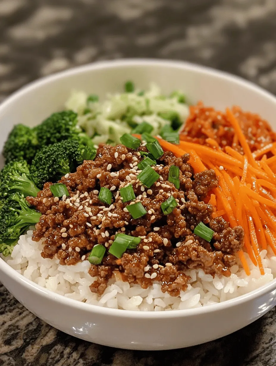 The Savory Korean Ground Beef Bowl is a delightful dish that has gained immense popularity not just in Korea but across the globe. This meal perfectly encapsulates the essence of Korean cuisine, which is renowned for its harmonious balance of flavors and textures. The combination of savory, sweet, and umami notes, along with a variety of textures, makes this dish not only satisfying but also incredibly appealing to the taste buds.