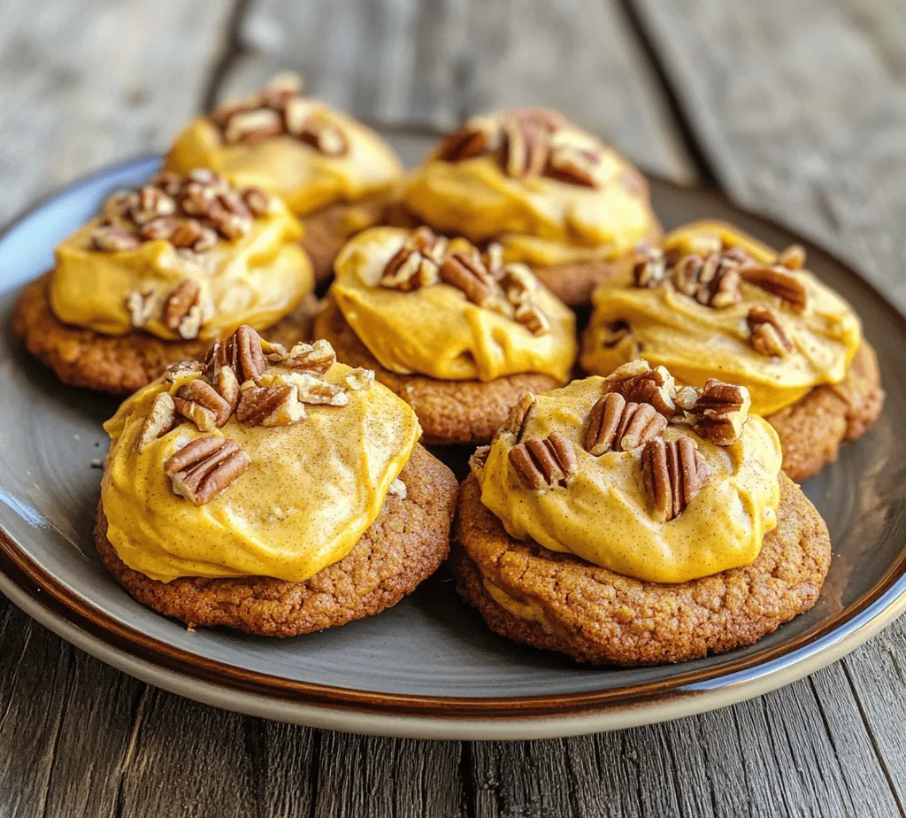 As autumn leaves begin to fall and the air turns crisp, pumpkin-flavored desserts become a beloved staple in many households. The delightful aroma of pumpkin spice wafting through the kitchen evokes feelings of warmth and nostalgia, making it the perfect time to indulge in seasonal treats. Among these, <strong>Pumpkin Bliss Cookies</strong> stand out as a charming and irresistible option. These cookies capture the essence of fall with their soft, chewy texture and delightful spices, while the crowning glory is the <strong>caramelized brown butter frosting</strong>, which adds a unique depth of flavor that elevates the entire experience.” /></p>
</p>
<h3>Signs of Doneness: What to Look for to Avoid Overbaking</h3>
</p>
<p>When baking Pumpkin Bliss Cookies, knowing when they are perfectly done is crucial to achieving that soft, chewy texture that sets them apart. The first sign of doneness is the edges: they should appear firm and slightly golden. The centers of the cookies may still look a little soft and puffy, which is entirely normal. As they cool, they will firm up without becoming dry.</p>
</p>
<p>Another indicator is the aroma wafting from the oven. If you can smell the warm, inviting scents of pumpkin and spices, it’s a good sign that your cookies are close to being done. Additionally, gently press a cookie with your finger; if it springs back, they are ready to be taken out. Avoid the temptation to bake them until they are completely firm in the center, as this can lead to a dry cookie. Keep a close eye on the cookies during the last few minutes of baking, as they can go from perfect to overbaked very quickly.</p>
</p>
<h3>Cooling Process: Why Cooling on the Baking Sheet Matters</h3>
</p>
<p>Once you pull the cookies from the oven, allow them to cool on the baking sheet for about 5 to 10 minutes. This step is vital in the baking process. Cooling them on the baking sheet allows the residual heat to continue cooking the cookies gently, ensuring they set perfectly while maintaining a soft interior.</p>
</p>
<p>If you move them to a cooling rack too soon, the cookies may collapse or lose their shape. Transferring them too early can also make them crumbly, which is not ideal for these delicate treats. After the initial cooling period, carefully transfer the cookies to a wire rack to cool completely. This technique ensures that they remain soft yet firm enough to hold their shape when you frost them later.</p>
</p>
<h3>Creating the Caramelized Brown Butter Frosting</h3>
</p>
<h4>Explanation of the Process of Browning Butter</h4>
</p>
<p>The star of the show in this recipe is undoubtedly the caramelized brown butter frosting. Browning butter is an essential technique that transforms the ordinary into extraordinary. It involves melting butter over medium heat until the milk solids begin to caramelize and turn a rich, golden brown. This process adds depth and complexity to the flavor profile, creating a nutty aroma that will elevate your cookies.</p>
</p>
<h4>The Science Behind Caramelization and Flavor Development</h4>
</p>
<p>The magic of browning butter lies in the Maillard reaction, which occurs when proteins and sugars in the butter break down at higher temperatures. As the butter heats, the water evaporates, and the milk solids caramelize, producing a rich, complex flavor. This nutty flavor complements the warm spices in the pumpkin cookies beautifully, making it an ideal pairing.</p>
</p>
<h4>Tips for Achieving the Perfect Brown Butter Without Burning</h4>
</p>
<p>To achieve the perfect brown butter, follow these tips:</p>
</p>
<p>1. <strong>Use a Light-Colored Pan</strong>: A light-colored pan allows you to see the color of the butter as it browns, helping you gauge the perfect moment to remove it from heat.</p>
</p>
<p>2. <strong>Stir Constantly</strong>: Stirring continuously helps prevent the milk solids from sticking to the bottom of the pan and burning. This will ensure an even browning.</p>
</p>
<p>3. <strong>Watch Closely</strong>: The transition from brown to burnt happens quickly, so keep an eye on the butter during the final stages. Once it turns a golden brown and emits a nutty aroma, it’s time to take it off the heat.</p>
</p>
<p>4. <strong>Cool Slightly</strong>: After browning, let the butter cool slightly before incorporating it into your frosting. This prevents the heat from melting the other ingredients prematurely.</p>
</p>
<h4>Ingredients Needed for the Frosting and Their Roles</h4>
</p>
<p>To create the caramelized brown butter frosting, you will need the following ingredients:</p>
</p>
<p>– <strong>Brown Butter</strong>: The base of the frosting, providing a nutty flavor.</p>
<p>– <strong>Powdered Sugar</strong>: For sweetness and to achieve the desired frosting consistency.</p>
<p>– <strong>Milk or Cream</strong>: Adds creaminess and helps to thin the frosting to your preferred texture.</p>
<p>– <strong>Vanilla Extract</strong>: Enhances the overall flavor of the frosting, balancing the sweetness with warmth.</p>
</p>
<p>Each ingredient plays a vital role in creating a smooth, rich frosting that complements the pumpkin cookies perfectly.</p>
</p>
<h3>Frosting the Cookies</h3>
</p>
<h4>Techniques for Applying the Frosting</h4>
</p>
<p>Frosting your cookies can be as simple or intricate as you desire. For a quick and easy method, use a small offset spatula or the back of a spoon to spread a generous layer of frosting on each cookie. If you prefer a more polished look, consider using a piping bag fitted with a round or star-shaped tip. This allows for more control and decorative designs, making your cookies visually appealing for any occasion.</p>
</p>
<h4>Tools and Methods for Smooth Application</h4>
</p>
<p>For smooth application, ensure the frosting is at the right consistency—neither too thick nor too runny. If the frosting is too thick, add a splash of milk to loosen it. If it’s too thin, gradually add more powdered sugar until you achieve the desired spreadability.</p>
</p>
<p>When using a piping bag, hold it at a 90-degree angle to the cookie, applying even pressure as you pipe the frosting. For a decorative finish, consider swirling the frosting or creating rosettes.</p>
</p>
<h4>Suggestions for Decorative Finishes</h4>
</p>
<p>To elevate your cookies further, consider adding decorative finishes:</p>
</p>
<p>– <strong>Chopped Pecans</strong>: Sprinkle crushed pecans on top of the frosting for added crunch and flavor.</p>
<p>– <strong>Cinnamon Dusting</strong>: A light dusting of cinnamon can enhance the visual appeal and flavor.</p>
<p>– <strong>Caramel Drizzle</strong>: A drizzle of caramel sauce can add a luscious touch that complements the brown butter frosting beautifully.</p>
</p>
<h4>Allowing the Frosting to Set: Importance of Letting Cookies Rest</h4>
</p>
<p>Once frosted, it’s essential to let the cookies rest for about 30 minutes to an hour. This allows the frosting to set and firm up, making it easier to stack or serve without smudging. Additionally, resting helps the flavors meld together, enhancing the overall taste experience.</p>
</p>
<h3>Flavor Pairings and Serving Suggestions</h3>
</p>
<h4>Ideas for Serving These Cookies</h4>
</p>
<p>Pumpkin Bliss Cookies with Caramelized Brown Butter Frosting are versatile treats that can be enjoyed in various settings. Here are some ideas for serving:</p>
</p>
<p>– <strong>Coffee or Tea Pairing</strong>: These cookies pair beautifully with a warm cup of coffee or tea, making them a perfect accompaniment for afternoon snacks or cozy gatherings.</p>
<p>– <strong>Milk</strong>: For a classic treat, serve the cookies with a cold glass of milk—an ideal match for the sweetness of the frosting.</p>
</p>
<h4>Presentation Tips for Gatherings or Seasonal Events</h4>
</p>
<p>When presenting your cookies, consider arranging them on a decorative platter or cake stand to create an inviting display. Garnish the platter with seasonal accents like mini pumpkins, colorful leaves, or a sprinkle of cinnamon for an autumnal touch.</p>
</p>
<p>For holiday gatherings, consider wrapping individual cookies in clear cellophane tied with twine or festive ribbons, making for delightful party favors.</p>
</p>
<h4>Suggestions for Storage and Longevity of Flavors</h4>
</p>
<p>To keep your cookies fresh, store them in an airtight container at room temperature. They can last for up to a week, but their flavor is best enjoyed within the first few days. If you want to extend their life, consider freezing the cookies. Place them in an airtight container or freezer bag, separating layers with parchment paper, and they can last up to three months. Thaw them at room temperature before enjoying.</p>
</p>
<h3>Seasonal Appeal of Pumpkin Bliss Cookies</h3>
</p>
<h4>Discussion of Why These Cookies Are a Favorite During Fall</h4>
</p>
<p>Pumpkin Bliss Cookies are a quintessential fall treat, capturing the essence of the season with their warm spices and comforting flavors. The inclusion of pumpkin not only adds moisture but also brings a subtle sweetness that perfectly complements the caramelized brown butter frosting. The vibrant orange hue of the cookies evokes the changing leaves and autumn festivities, making them a favorite among bakers and dessert lovers alike.</p>
</p>
<h4>Ideas for Incorporating Them into Holiday Traditions</h4>
</p>
<p>These cookies are perfect for various holiday traditions. Whether it’s a Halloween gathering, Thanksgiving dessert table, or even a winter holiday cookie swap, they are sure to impress. You can also bake them as gifts for friends and family during the fall season, spreading joy and seasonal cheer.</p>
</p>
<h4>Mentioning Occasions Suitable for Baking These Cookies</h4>
</p>
<p>Consider baking Pumpkin Bliss Cookies for:</p>
</p>
<p>– <strong>Fall Festivals</strong>: Perfect for autumn fairs or community events.</p>
<p>– <strong>School Functions</strong>: A delightful treat for bake sales or school parties.</p>
<p>– <strong>Family Gatherings</strong>: Share warm cookies with loved ones during holiday get-togethers.</p>
</p>
<h3>Conclusion</h3>
</p>
<p>Baking Pumpkin Bliss Cookies with Caramelized Brown Butter Frosting is not just about creating a delicious dessert; it’s about embracing the warmth and joy of</p>
</div>