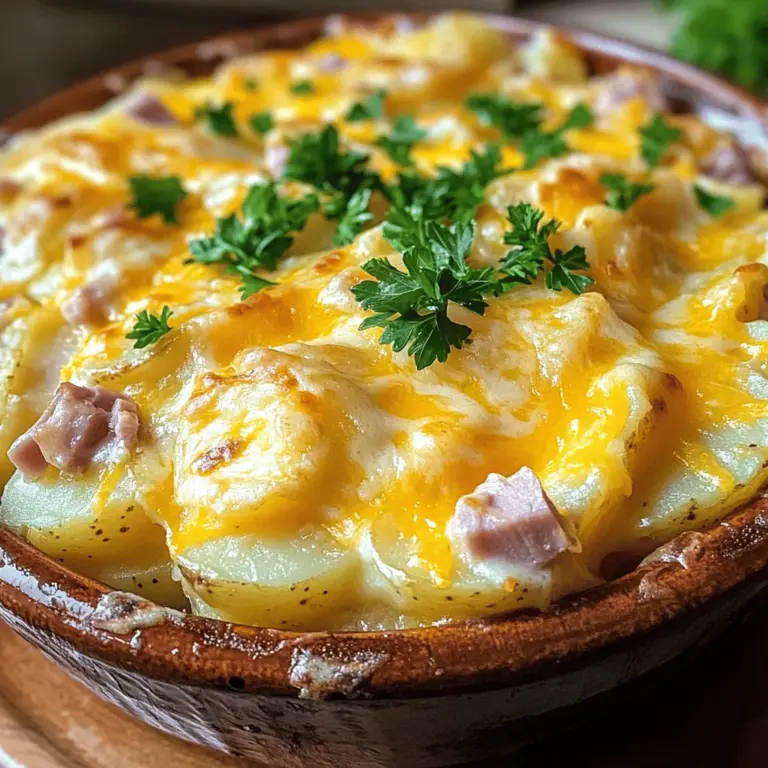 If there's one dish that embodies comfort and nostalgia, it's Cheesy Scalloped Potatoes and Ham. This classic recipe is a favorite for many, not just for its rich, creamy texture and savory flavors, but also for the warm memories it conjures from family gatherings and cozy dinners at home. Whether served at a holiday feast or a casual potluck, this dish stands out for its heartiness and appeal, making it a go-to comfort food for countless households.