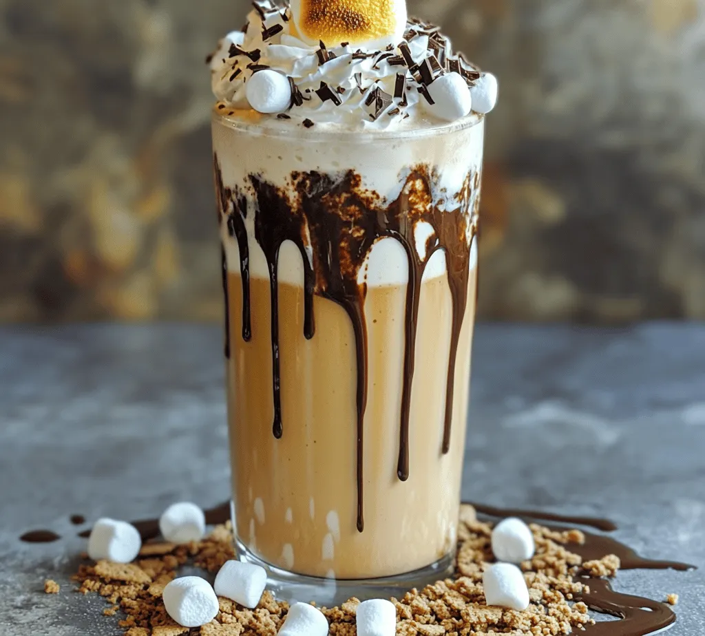 Indulging in a S'mores Milkshake Delight is like diving headfirst into a summertime memory, where the aroma of toasted marshmallows wafts through the air and laughter fills the night. This delightful dessert captures the essence of nostalgic summer campfires, offering a delightful blend of creamy vanilla ice cream, rich chocolate, and crunchy graham crackers—a perfect homage to the classic campfire treat. This milkshake is not just a dessert; it's an experience that brings a smile to your face and warmth to your heart, making it a perfect choice for gatherings with family and friends or a cozy night in.