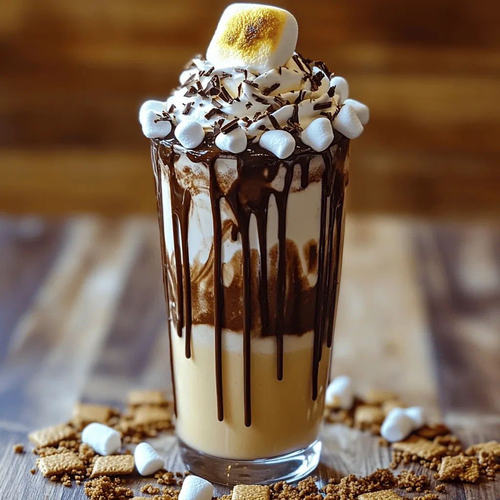 Indulging in a S'mores Milkshake Delight is like diving headfirst into a summertime memory, where the aroma of toasted marshmallows wafts through the air and laughter fills the night. This delightful dessert captures the essence of nostalgic summer campfires, offering a delightful blend of creamy vanilla ice cream, rich chocolate, and crunchy graham crackers—a perfect homage to the classic campfire treat. This milkshake is not just a dessert; it's an experience that brings a smile to your face and warmth to your heart, making it a perfect choice for gatherings with family and friends or a cozy night in.