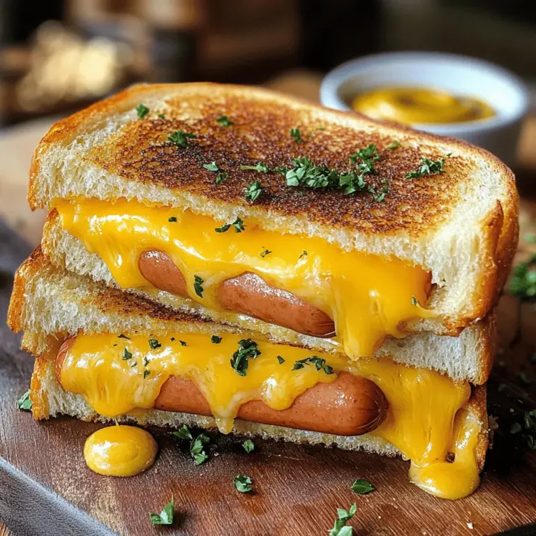 If you're on the lookout for a dish that perfectly combines classic comfort food with a touch of culinary innovation, then the Hot Dog Grilled Cheese Delight is the recipe for you! Imagine the gooey melt of your favorite cheese enveloping a juicy, flavorful hot dog, all sandwiched between two crispy slices of perfectly toasted bread. This delightful fusion not only appeals to your taste buds but also satisfies your cravings for nostalgia and simplicity.