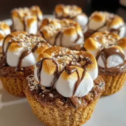 S'mores Cookie Cups are not just a dessert; they are an experience. Imagine biting into a soft, chewy cookie that has been lovingly crafted to cradle a gooey center filled with melted chocolate and fluffy marshmallows. This delightful combination of flavors and textures creates a treat that is both familiar and exciting. Whether you're hosting a gathering, looking for a fun baking project with the kids, or simply craving something sweet, these cookie cups are the perfect solution.