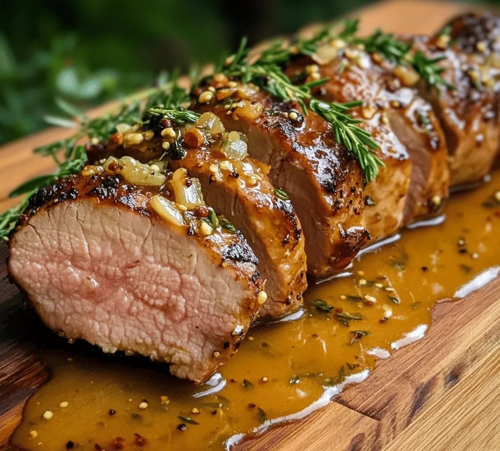 Pork tenderloin is renowned for its versatility and tenderness, making it a favorite cut for home cooks and professional chefs alike. This lean, succulent piece of meat pairs beautifully with a variety of flavors, but one standout preparation is the savory mustard glaze that elevates it to new culinary heights. The rich tang of mustard, combined with the subtle sweetness of honey and the aromatic qualities of herbs, creates a sauce that not only enhances the natural flavor of the pork but also makes it a show-stopping centerpiece for family dinners and special occasions.