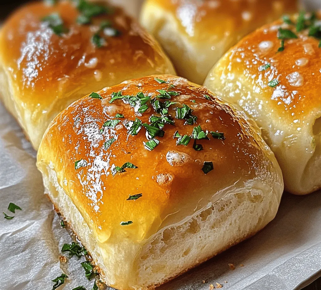 There's something undeniably comforting about the aroma of freshly baked bread wafting through your home. Homemade bread rolls have a special place in many hearts and kitchens, offering warmth and familiarity with every bite. Among the myriad of bread roll recipes, <strong>Heavenly Garlic Butter Bread Rolls</strong> stand out as a delectable choice that elevates the humble bread roll into a flavor-packed delight. The infusion of garlic butter not only enhances the rolls’ taste but also makes them irresistible, appealing to both casual eaters and gourmet food lovers alike.” /></p>
</p>
<h3>The Science Behind Dough Rising</h3>
</p>
<p>Understanding the science behind dough rising is essential for achieving the perfect texture and flavor in your garlic butter bread rolls. At the heart of this process is yeast, a living organism that ferments sugars present in the dough, producing carbon dioxide gas. This gas gets trapped in the dough’s gluten structure, causing it to rise and expand.</p>
</p>
<p><strong>Temperature and Yeast Fermentation</strong>: Yeast is sensitive to temperature, and its activity varies significantly based on the environment. Ideally, yeast thrives in a warm environment, around 75°F to 80°F (24°C to 27°C). In this range, yeast ferments efficiently, leading to a quicker rise. If the temperature is too low, fermentation slows down, resulting in a dense bread. Conversely, if the dough becomes too hot (above 130°F or 54°C), the yeast can die, halting the rising process altogether. Therefore, it’s crucial to maintain the right temperature throughout the rising stages.</p>
</p>
<h3>Signs to Look for When the Dough Has Doubled in Size</h3>
</p>
<p>Knowing when your dough has risen appropriately is key to ensuring fluffy rolls. Here are a few signs to look for:</p>
</p>
<p>1. <strong>Visual Observation</strong>: The most apparent sign is the dough’s volume. When it has doubled in size, it should appear puffy and have a smooth surface, free of cracks.</p>
</p>
<p>2. <strong>Poke Test</strong>: Gently poke the dough with your finger. If the indentation remains and doesn’t spring back, it’s a good indication that the dough is ready for the next step.</p>
</p>
<p>3. <strong>Time</strong>: While rising times can vary based on environmental factors, a general rule of thumb is to allow the dough to rise for about 1 to 2 hours, or until it has doubled.</p>
</p>
<h3>Creating the Garlic Butter Mixture</h3>
</p>
<p>Now that your dough is ready, it’s time to prepare the heavenly garlic butter that gives these rolls their signature flavor.</p>
</p>
<p><strong>Ingredients for Garlic Butter</strong>:</p>
<p>– 1/2 cup unsalted butter, softened</p>
<p>– 4-5 cloves of fresh garlic, minced</p>
<p>– 2 tablespoons fresh parsley, chopped (or 1 tablespoon dried)</p>
<p>– 1 teaspoon garlic powder (optional)</p>
<p>– Salt, to taste</p>
</p>
<p><strong>Instructions</strong>:</p>
<p>1. <strong>Combine Ingredients</strong>: In a bowl, mix softened butter with minced garlic and parsley. Use a fork or a whisk to blend everything until smooth and well combined. If you prefer a stronger garlic flavor, feel free to add more minced garlic or a pinch of garlic powder.</p>
</p>
<p>2. <strong>Season</strong>: Add salt to taste, ensuring the mixture is well-flavored but not overpowering. Remember that the bread itself will also have some salt, so balance is key.</p>
</p>
<p>3. <strong>Rest</strong>: Let the garlic butter sit at room temperature while you prepare the rolls. This allows the flavors to meld beautifully.</p>
</p>
<h3>Shaping and Second Rise</h3>
</p>
<p>With your garlic butter ready, it’s time to shape your rolls.</p>
</p>
<p><strong>Step-by-Step Guidance</strong>:</p>
<p>1. <strong>Divide Dough</strong>: After the first rise, punch down the dough to release air bubbles. Turn it onto a floured surface and divide it into equal pieces, typically 12 to 16, depending on your desired roll size.</p>
</p>
<p>2. <strong>Shape the Rolls</strong>: To shape each piece, take a portion of dough and flatten it slightly. Then, fold the edges toward the center and pinch them to seal. Roll it gently between your hands to create a smooth ball.</p>
</p>
<p>3. <strong>Uniform Size</strong>: Ensure each roll is roughly the same size, which is crucial for even baking. Using a kitchen scale can help achieve consistent weights.</p>
</p>
<p>4. <strong>Second Rise</strong>: Place the shaped rolls on a greased baking tray or in a baking dish, spacing them slightly apart. Cover them with a clean kitchen towel or plastic wrap. Let them rise again for about 30-45 minutes until they’ve puffed up again. This second rise is vital for achieving a light, airy texture in the finished rolls.</p>
</p>
<h3>Baking the Rolls</h3>
</p>
<p>Now comes the exciting part: baking your garlic butter rolls to golden perfection.</p>
</p>
<p><strong>Preheating the Oven</strong>: Preheat your oven to 375°F (190°C). Preheating is essential for proper baking as it ensures that the rolls start cooking immediately when placed inside. This helps create a crispy crust while keeping the inside tender and fluffy.</p>
</p>
<p><strong>Applying Garlic Butter</strong>: Once the rolls have completed their second rise, generously brush the tops with your prepared garlic butter mixture. This step not only enhances the flavor but also contributes to a beautiful golden color.</p>
</p>
<p><strong>Baking Time</strong>: Bake the rolls in the preheated oven for 20-25 minutes or until they are golden brown on top. To check for doneness, tap the bottom of a roll; it should sound hollow. Alternatively, you can use an instant-read thermometer to check the internal temperature, which should be around 190°F (88°C).</p>
</p>
<h3>Serving Suggestions</h3>
</p>
<p>These garlic butter rolls are incredibly versatile and can enhance a variety of meals. Here are some ideas for pairing:</p>
</p>
<p>– <strong>Soups</strong>: Serve the rolls alongside a hearty soup, such as minestrone or tomato basil, perfect for dipping.</p>
<p>– <strong>Salads</strong>: Pair with a fresh garden salad for a delightful contrast of flavors and textures.</p>
<p>– <strong>Main Courses</strong>: They complement rich main dishes, such as roasted chicken or beef stew, providing a comforting addition to your meal.</p>
</p>
<p><strong>Serving Tips</strong>: These rolls are best enjoyed warm or at room temperature. Consider serving them with additional garlic butter for dipping or a flavorful sauce, such as marinara or a balsamic reduction.</p>
</p>
<h3>Nutritional Information</h3>
</p>
<p>While these garlic butter rolls are undeniably delicious, understanding their nutritional aspects can help when incorporating them into your meals.</p>
</p>
<p><strong>Overview</strong>: Each roll is approximately 150-200 calories, depending on the size and amount of garlic butter used. They are a source of carbohydrates and fats, providing energy for your body.</p>
</p>
<p><strong>Healthier Variations</strong>: To make these rolls a bit healthier, consider substituting half of the all-purpose flour with whole wheat flour. This modification increases fiber content while adding a nutty flavor to the rolls. You could also reduce the amount of butter used or substitute it with a healthier oil, such as olive oil.</p>
</p>
<h3>Conclusion</h3>
</p>
<p>Making homemade garlic butter bread rolls is a rewarding experience that brings a sense of comfort and satisfaction to any meal. The process—from kneading the dough to baking and savoring the aroma wafting through your kitchen—creates an enchanting cooking experience that can’t be replicated by store-bought options.</p>
</p>
<p>These rolls not only enhance your dining experience but also create lasting memories at the dinner table. The delightful combination of flavors, the warm, soft texture, and the inviting aroma make them a perfect addition to any meal. So, roll up your sleeves, gather your ingredients, and try this recipe for heavenly garlic butter rolls—you won’t be disappointed!</p>
</div>