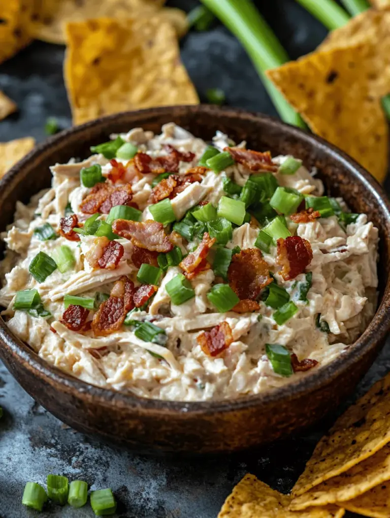 If you’re on the lookout for the perfect appetizer that’s both easy to prepare and utterly delicious, look no further than Chicken Salad Dip with Bacon & Green Onion. This crowd-pleasing dip combines the classic flavors of chicken salad with a creamy, savory twist, making it an ideal choice for gatherings, potlucks, or even a cozy night in. With its rich and satisfying texture, this dip is sure to be a hit, appealing to the taste buds of both kids and adults alike.