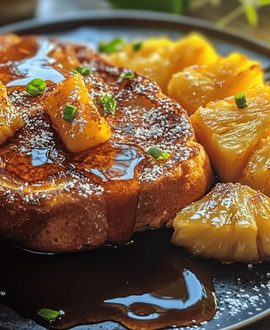 <strong>Whisking the Egg Mixture: Achieving the Right Consistency</strong>” /></p>
</p>
<h3>Detailed Guide on Preparing the Sunny Hawaiian Roll French Toast</h3>
</p>
<p><strong>Whisking the Egg Mixture: Achieving the Right Consistency</strong></p>
</p>
<p>To create the perfect egg mixture for your Sunny Hawaiian Roll French Toast, start with three large eggs in a mixing bowl. Add one cup of milk, preferably whole or a rich dairy alternative for creaminess, and whisk vigorously until the mixture is well combined and smooth. This step is crucial as it ensures that the eggs and milk emulsify properly, which will coat the rolls evenly. You may also want to add a teaspoon of vanilla extract for an aromatic touch, along with a sprinkle of cinnamon or nutmeg for added warmth and flavor. Aim for a slightly thick yet pourable consistency; too thin will lead to soggy bread, while too thick may not soak into the rolls adequately.</p>
</p>
<p><strong>Soaking the Rolls: The Importance of Timing for Optimal Absorption</strong></p>
</p>
<p>Once your egg mixture is ready, it’s time to soak the Hawaiian rolls. Slice each roll in half horizontally, creating a top and bottom. This will allow for a greater surface area to absorb the egg mixture, resulting in a more flavorful French toast. Submerge each roll half into the egg mixture, ensuring that it is fully coated but not overwhelmed. A soak time of about 30 seconds on each side is ideal. This timing is critical; if the rolls are soaked too long, they may become overly soggy and fall apart during cooking.</p>
</p>
<p><strong>Cooking the French Toast: Tips for Achieving Perfect Golden-Brown Color</strong></p>
</p>
<p>Preheat a non-stick skillet or griddle over medium heat. If you’re using a skillet, consider adding a tablespoon of unsalted butter or a light spray of cooking oil for extra flavor and to prevent sticking. Once the pan is hot, place the soaked roll halves cut-side down on the skillet. Avoid overcrowding the pan; cook in batches if necessary. Allow the French toast to cook undisturbed for about 3-4 minutes or until the bottoms reach a beautiful golden-brown color. Flip carefully and cook the other side for an additional 2-3 minutes until golden brown as well. The goal is to achieve that perfect crispy exterior while keeping the inside soft and custardy.</p>
</p>
<h3>Cooking Techniques and Tips for Perfect French Toast</h3>
</p>
<p><strong>Importance of Temperature Control While Cooking</strong></p>
</p>
<p>Temperature control is key when it comes to cooking French toast. If the heat is too high, the outside may burn before the inside is fully cooked, leading to a disappointing texture. Conversely, cooking too slowly can result in a dry product. Medium heat is optimal, allowing the egg mixture to set properly while giving the bread enough time to toast beautifully.</p>
</p>
<p><strong>Varying the Cooking Method (Skillet vs. Griddle)</strong></p>
</p>
<p>Both skillet and griddle options have their benefits. A skillet allows for more control over each piece, making it easier to manage smaller batches. A griddle, on the other hand, is excellent for larger quantities, allowing you to cook multiple pieces at once. Whichever method you choose, ensure that the cooking surface is evenly heated for consistent results.</p>
</p>
<p><strong>Suggestions for Enhancing Flavor</strong></p>
</p>
<p>To elevate your Sunny Hawaiian Roll French Toast even further, consider adding a pinch of nutmeg or cinnamon directly into the egg mixture. You can also experiment with flavored syrups, such as coconut or maple, for a tropical twist. Freshly grated zest of lime or orange can add a refreshing zing that pairs beautifully with the sweetness of the rolls.</p>
</p>
<p><strong>Potential Variations</strong></p>
</p>
<p>Don’t hesitate to get creative with your French toast! You can add chopped fruits such as bananas, strawberries, or blueberries into the egg mixture for a fruity burst of flavor. Nuts such as chopped pecans or walnuts can also be added for a delightful crunch. For a decadent twist, try stuffing the rolls with cream cheese before soaking them in the egg mixture.</p>
</p>
<h3>Nutritional Information</h3>
</p>
<p><strong>Breakdown of the Nutritional Content Per Serving</strong></p>
</p>
<p>A serving of Sunny Hawaiian Roll French Toast, using the specified ingredients, contains approximately 300-350 calories, depending on the specific brands and types of ingredients used. Each serving typically includes 12g of fat, 40g of carbohydrates, and 8g of protein.</p>
</p>
<p><strong>Alternative Ingredients for Dietary Needs</strong></p>
</p>
<p>For those with dietary restrictions, there are numerous alternatives available. Gluten-free Hawaiian rolls can be used for a gluten-free option, ensuring everyone can enjoy this dish. For dairy-free alternatives, use almond, soy, or oat milk in place of regular milk. Plant-based butter can replace traditional butter for cooking.</p>
</p>
<p><strong>Considerations for Portion Control and Balancing Indulgence with Nutrition</strong></p>
</p>
<p>While this French toast is undeniably a treat, portion control is essential. Serving two halves per person, along with a side of fresh fruit, can help balance indulgence with nutrition. Incorporating sides of protein, such as turkey bacon or a Greek yogurt parfait, can enhance the meal’s nutritional profile.</p>
</p>
<h3>Serving Suggestions and Pairings</h3>
</p>
<p><strong>Ideas for Complementary Dishes</strong></p>
</p>
<p>To create a well-rounded breakfast spread, consider serving your Sunny Hawaiian Roll French Toast alongside a vibrant fruit salad. The brightness of the fresh fruit will complement the sweetness of the toast. You can also include breakfast meats like crispy bacon or sausage, providing a savory contrast.</p>
</p>
<p><strong>Beverage Pairings that Enhance the Breakfast Experience</strong></p>
</p>
<p>When it comes to beverages, tropical smoothies made with mango, pineapple, and banana would pair beautifully with the flavor profile of the French toast. Alternatively, a rich cup of coffee or a refreshing iced tea can also enhance your breakfast experience.</p>
</p>
<p><strong>Occasion-Based Serving Suggestions</strong></p>
</p>
<p>This dish is perfect for various occasions. For holiday breakfasts, consider garnishing it with powdered sugar and fresh berries for a festive touch. It also makes an excellent brunch dish to impress friends. Serve it alongside mimosas or a tropical punch for a delightful gathering.</p>
</p>
<h3>Conclusion</h3>
</p>
<p>The Sunny Hawaiian Roll French Toast is not only a delightful breakfast treat but also a versatile dish that can be adapted for various occasions. Its unique flavor profile, combined with the soft, sweet rolls, makes it an irresistible choice that brings joy to the breakfast table. Whether you’re cooking for a cozy family brunch or a festive holiday gathering, this recipe is sure to impress.</p>
</p>
<p>Embrace the opportunity to experiment with this recipe and make it your own. Add your favorite fruits, nuts, or spices, and celebrate the joy of cooking and sharing meals with loved ones. The possibilities are endless, and the smiles you create at the breakfast table will be worth every effort. Enjoy your culinary adventure with Sunny Hawaiian Roll French Toast!</p>
</div>