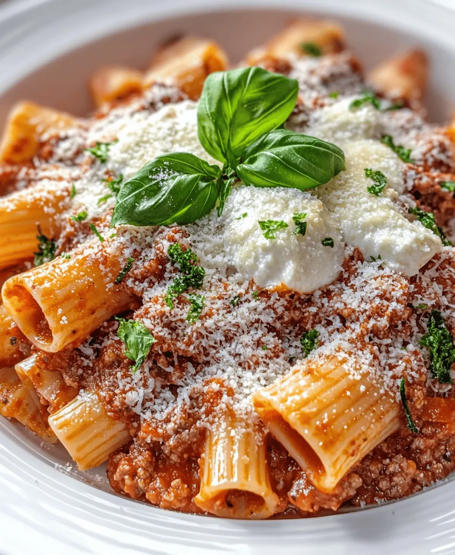 Rigatoni al Forno is a beloved dish that embodies the heart and soul of Italian cuisine. This baked pasta recipe combines the robust flavors of a hearty homemade meat sauce with the delightful texture of al dente rigatoni, all topped with a gooey layer of melted cheese. Its comforting qualities and rich flavors make it a go-to meal for families and gatherings, evoking memories of sun-drenched Italian kitchens filled with laughter and the inviting aroma of simmering sauces.