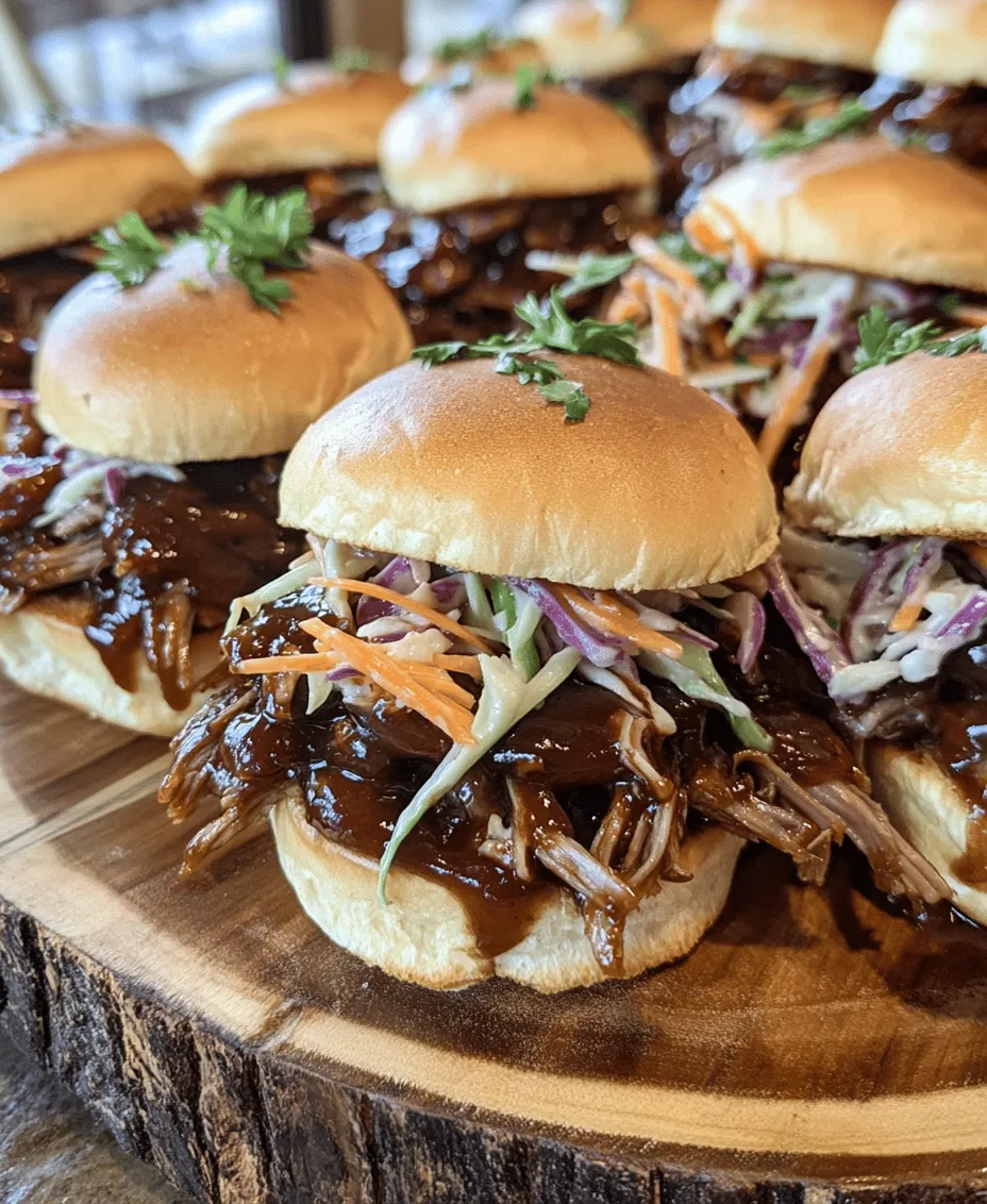 When it comes to comfort food that brings people together, few dishes can rival the allure of sticky BBQ pork sliders. These delightful mini sandwiches are a perfect blend of sweet, smoky, and tangy flavors, making them an ideal choice for gatherings, picnics, or casual weeknight dinners. The beauty of this recipe lies not only in its mouthwatering taste but also in its simplicity. With just a few ingredients and minimal preparation, you can create a dish that will impress your family and friends, transforming any meal into a memorable feast.