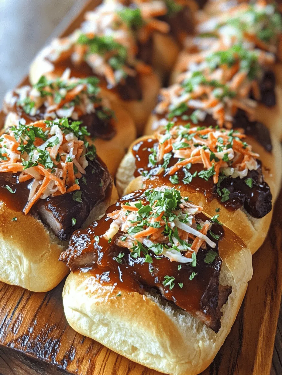 When it comes to comfort food that brings people together, few dishes can rival the allure of sticky BBQ pork sliders. These delightful mini sandwiches are a perfect blend of sweet, smoky, and tangy flavors, making them an ideal choice for gatherings, picnics, or casual weeknight dinners. The beauty of this recipe lies not only in its mouthwatering taste but also in its simplicity. With just a few ingredients and minimal preparation, you can create a dish that will impress your family and friends, transforming any meal into a memorable feast.