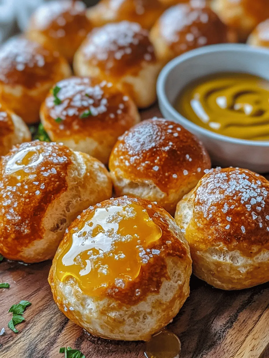 Soft pretzel bites have gained immense popularity as a delightful snack and party food. Their irresistible chewy texture, combined with a golden-brown exterior and a rich buttery flavor, makes them a favorite among both kids and adults. Whether served with a side of cheesy dip, mustard, or enjoyed plain, these little bites of heaven are sure to please any crowd.