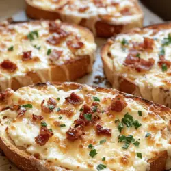 Cheesy Bacon Garlic Toast is a delightful and indulgent dish that combines the savory flavors of crispy bacon, creamy cheese, and aromatic garlic, all served on a perfectly toasted slice of bread. This recipe is not only simple to prepare but also a crowd-pleaser, making it the ideal appetizer or snack for any occasion. Whether you are hosting a gathering or simply craving a comforting treat, this cheesy toast will undoubtedly leave a lasting impression on your taste buds.