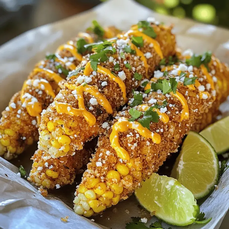 If you're searching for a dish that embodies the spirit of summer gatherings and festive celebrations, look no further than Crunchy Fiesta Fried Corn on the Cob. This delightful recipe takes the simple pleasure of corn on the cob and elevates it to a whole new level with a crispy, flavorful coating that is sure to tantalize your taste buds. Perfect for barbecues, family reunions, or as a delicious snack to enjoy on a sunny afternoon, this fried corn dish is not only easy to prepare but also a surefire hit among guests of all ages.