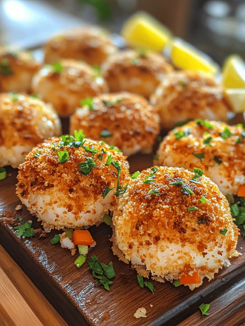 Crab Bombs are a culinary delight that tantalizes the taste buds with their irresistible blend of flavors and textures. Imagine sinking your teeth into a golden-brown, crispy exterior that encases a rich and creamy crab filling, bursting with the taste of the sea. These savory bites are perfect for seafood lovers and those looking to impress guests at their next gathering. Whether served as an appetizer at a dinner party or as a crowd-pleasing snack during game day, Famous Crab Bombs are sure to steal the spotlight.