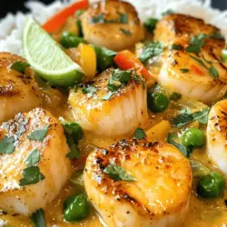 Welcome to the world of culinary delight with our Spicy Coconut Curry Scallops recipe. This dish combines tender, succulent sea scallops with a rich, aromatic coconut curry sauce that tantalizes the taste buds and warms the soul. Seafood has long held a cherished spot in culinary traditions around the globe, celebrated not only for its exquisite flavor but also for its versatility and nutritional benefits. Scallops, in particular, are a favorite among seafood lovers due to their delicate texture and sweet, slightly briny taste.