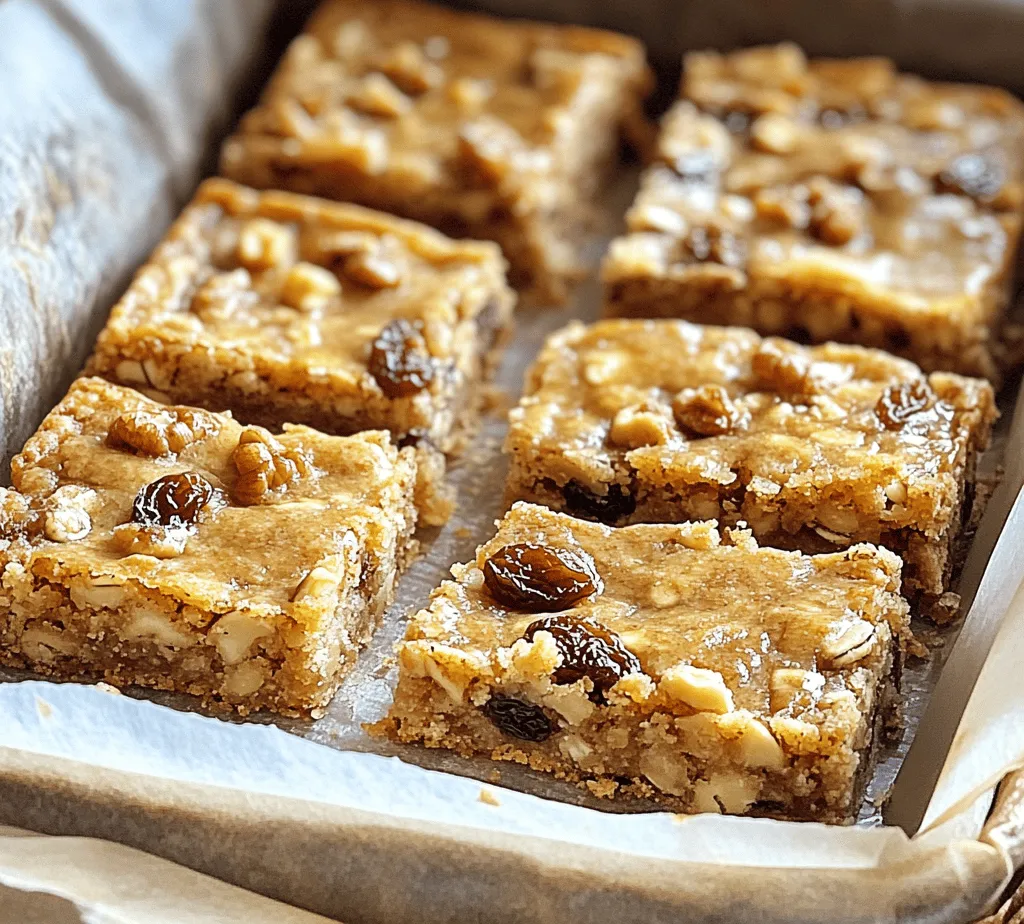 In the realm of homemade desserts, few things evoke warmth and nostalgia quite like chewy oatmeal raisin cookie bars. These delectable treats combine the wholesome goodness of oats with the natural sweetness of raisins, creating a dessert that is both satisfying and comforting. The recipe transforms the classic oatmeal raisin cookie into a convenient bar form, making it an excellent choice for gatherings, family snacks, or simply indulging in a sweet moment during your day.