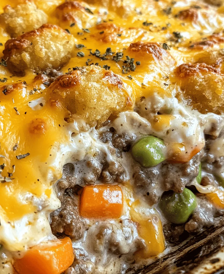 If you're on the hunt for a dish that perfectly combines comfort, convenience, and flavor, look no further than the Cheesy Tater Tot Dream Casserole. This delectable casserole brings together various ingredients that not only satisfy the palate but also evoke a sense of nostalgia. With its golden, crispy tater tots layered atop a creamy, savory blend of meat, cheese, and vegetables, it's no wonder that this dish has become a go-to comfort food for families across the country.