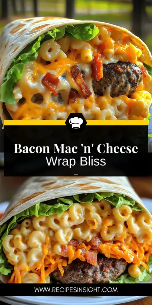 Savor the ultimate comfort food experience with the Bacon Mac 'n' Cheese Burger Wrap, where crispy bacon, creamy mac 'n' cheese, and juicy burgers come together in one mouthwatering meal. Perfect for family dinners or game day, this wrap is sure to please everyone at the table. Discover step-by-step instructions to create this indulgent delight from scratch. Click through to explore the recipes and delight your taste buds!