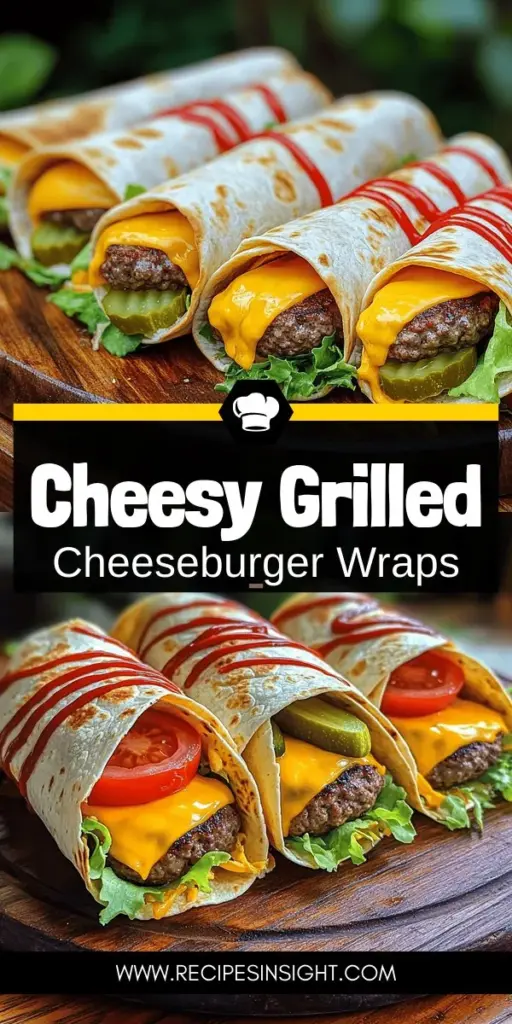 Discover the joy of quick and delicious meals with grilled cheeseburger wraps, the perfect portable meal! This recipe brings together juicy beef, melted cheese, and fresh veggies all wrapped in a soft tortilla, making it ideal for picnics or family dinners. Easily customizable for all tastes, these wraps are sure to please everyone. Click to explore step-by-step instructions and tips to create your own flavorful grilled cheeseburger wraps today!